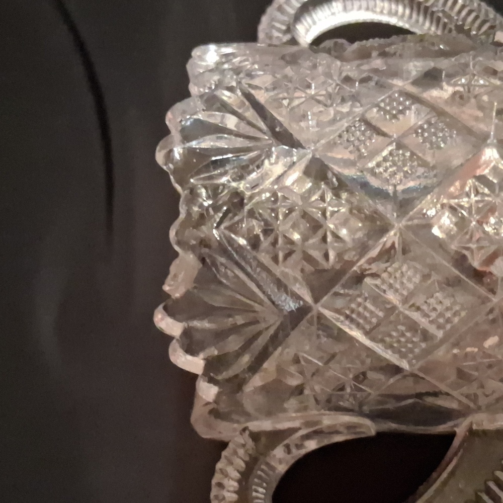 Vintage Crystal Shot Glass with Handles/ring Holder - Picture 3 of 3